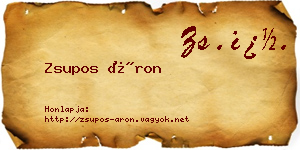 Zsupos Áron névjegykártya